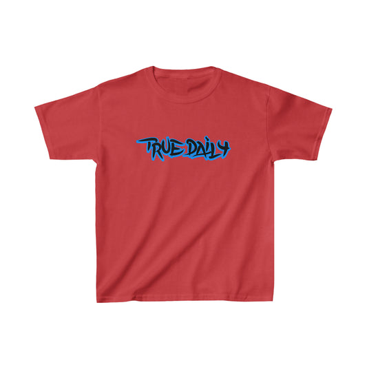 TrueDaily BrushStroke Blue - Kids Heavy Cotton™ Tee