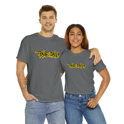 TrueDaily BrushStroke Yellow - Heavy Cotton Tee