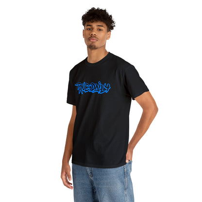 TrueDaily BrushStroke Blue- Heavy Cotton Tee