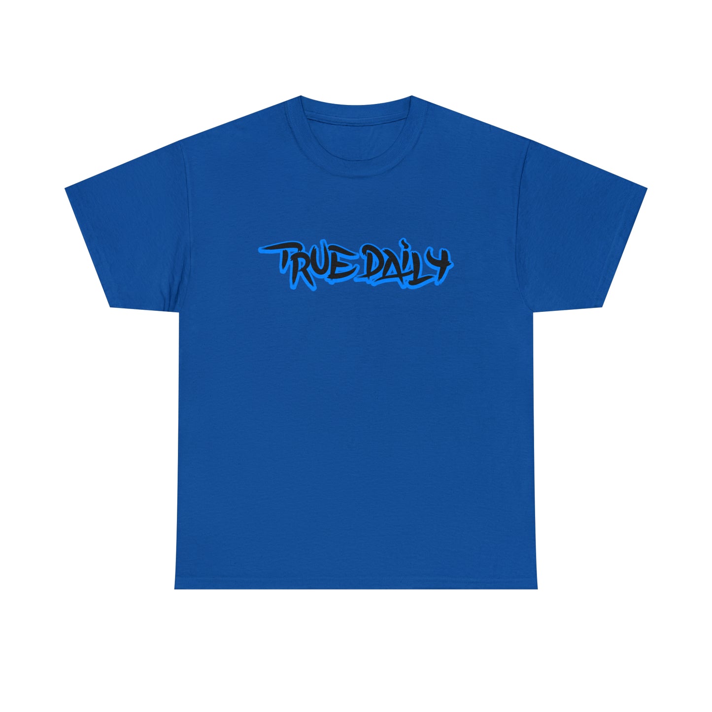 TrueDaily BrushStroke Blue- Heavy Cotton Tee