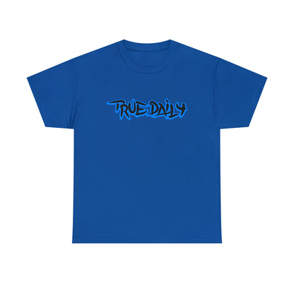 TrueDaily BrushStroke Blue- Heavy Cotton Tee