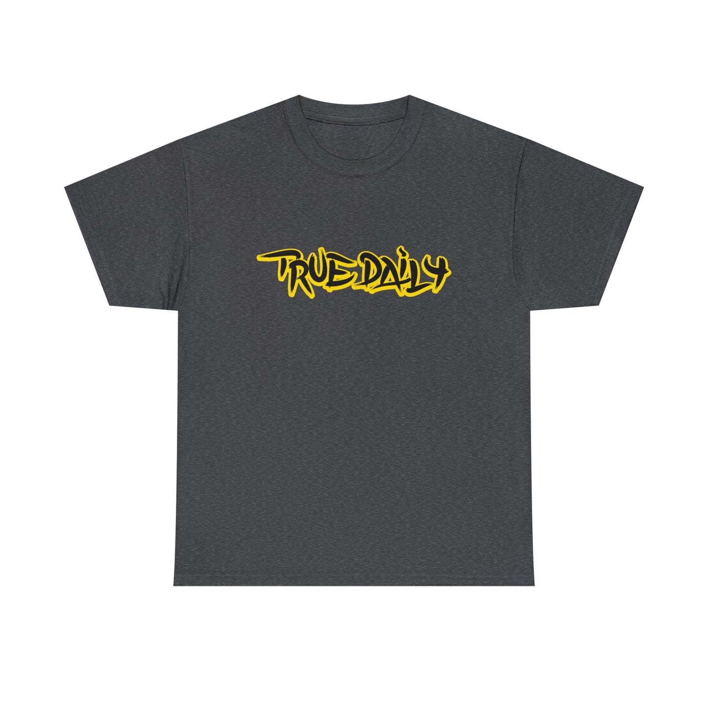 TrueDaily BrushStroke Yellow - Heavy Cotton Tee