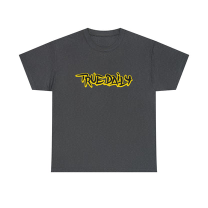 TrueDaily BrushStroke Yellow - Heavy Cotton Tee