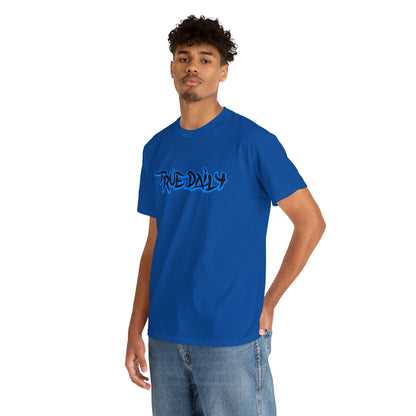 TrueDaily BrushStroke Blue- Heavy Cotton Tee