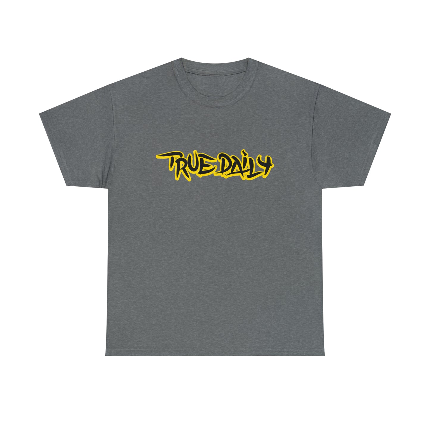 TrueDaily BrushStroke Yellow - Heavy Cotton Tee