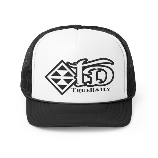 TrueDaily Logo Black/White Trucker Cap
