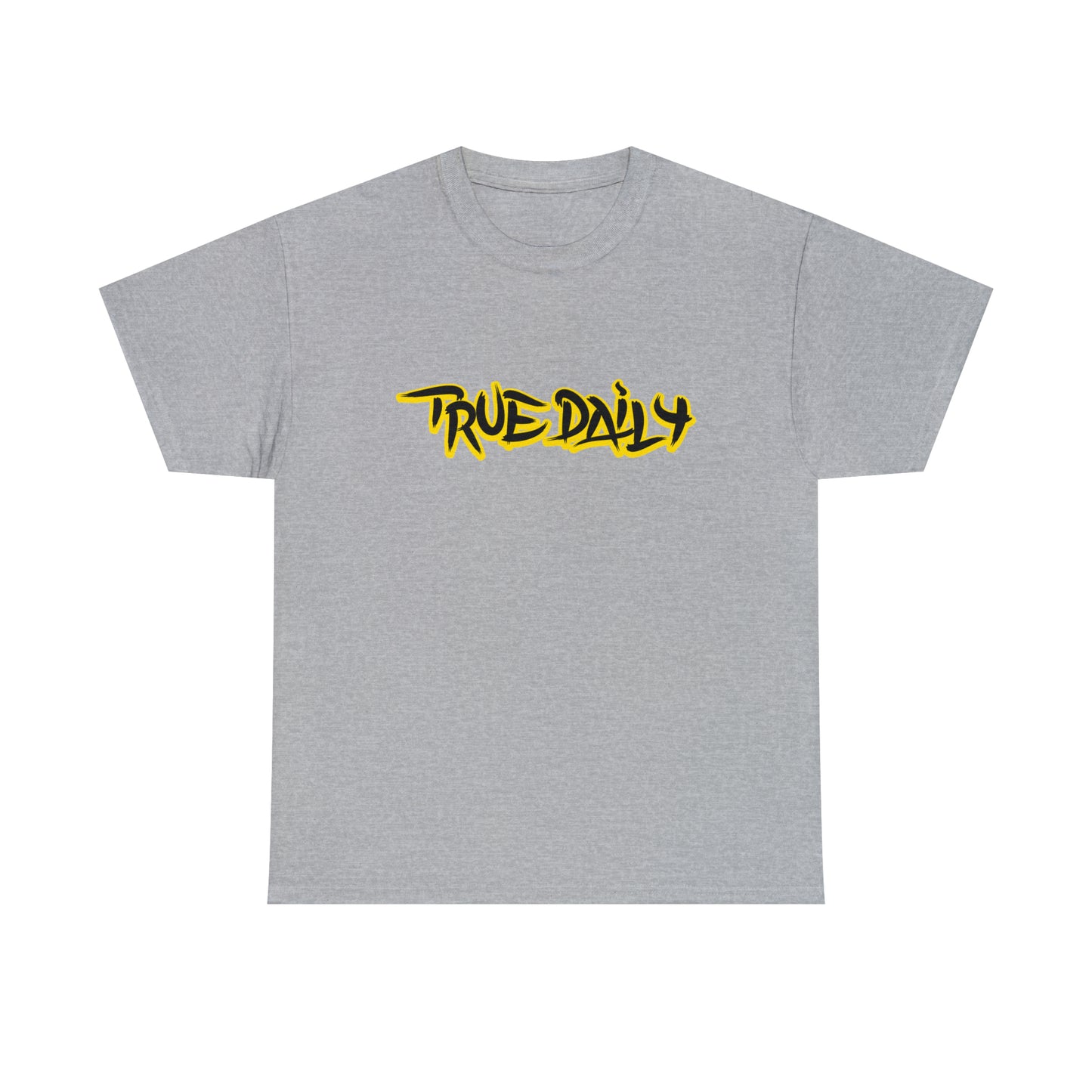 TrueDaily BrushStroke Yellow - Heavy Cotton Tee