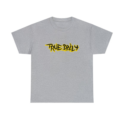 TrueDaily BrushStroke Yellow - Heavy Cotton Tee